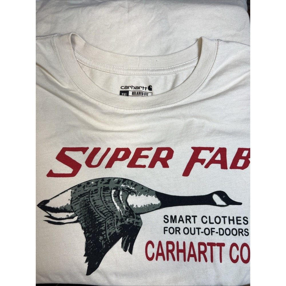 Carhartt Archive Edition Super Fab Flying Goose Tee 2XL Cream Heritage Workwear - Picture 4 of 14